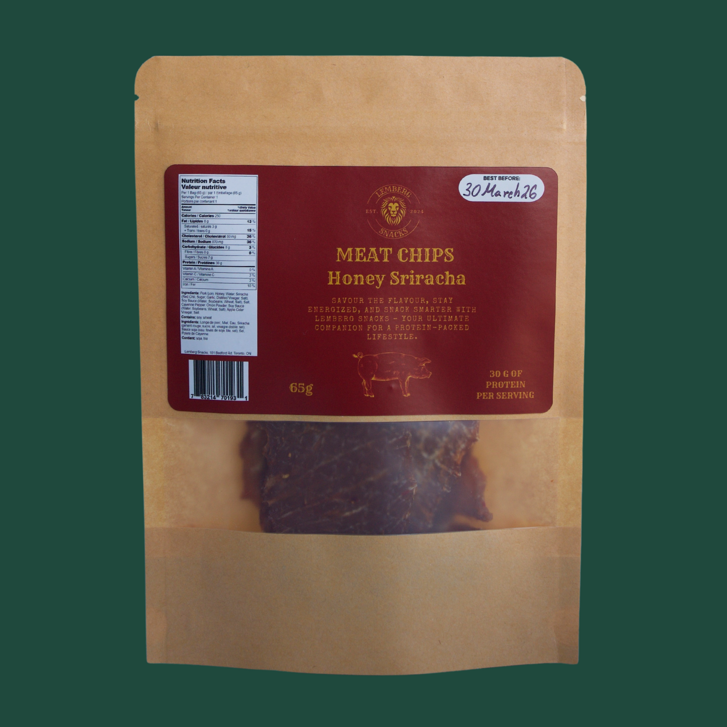 Honey Sriracha Meat Chips